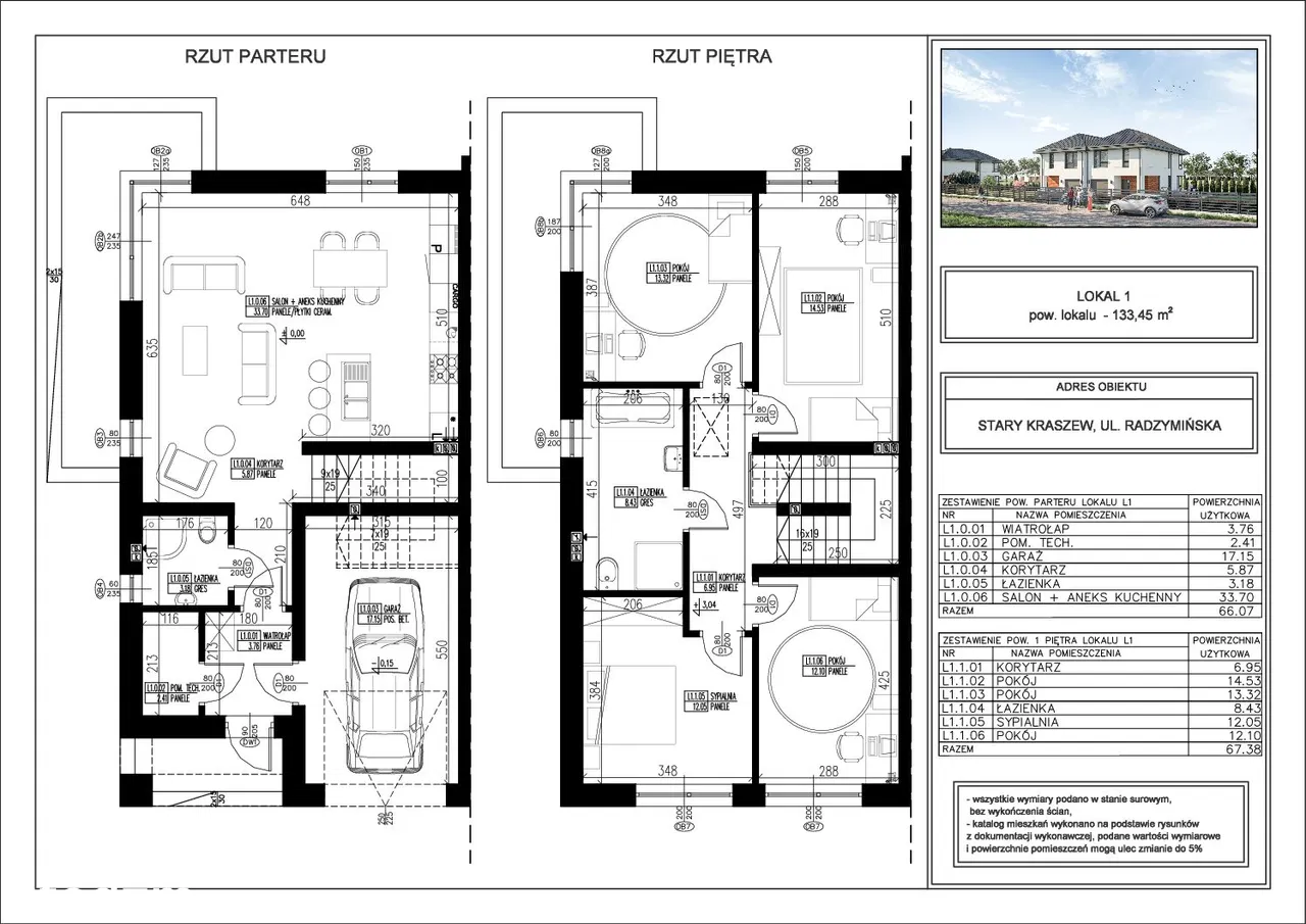 Inwestycja stworzona z myślą o komforcie, wysokim standardzie życia. 133.45 m²