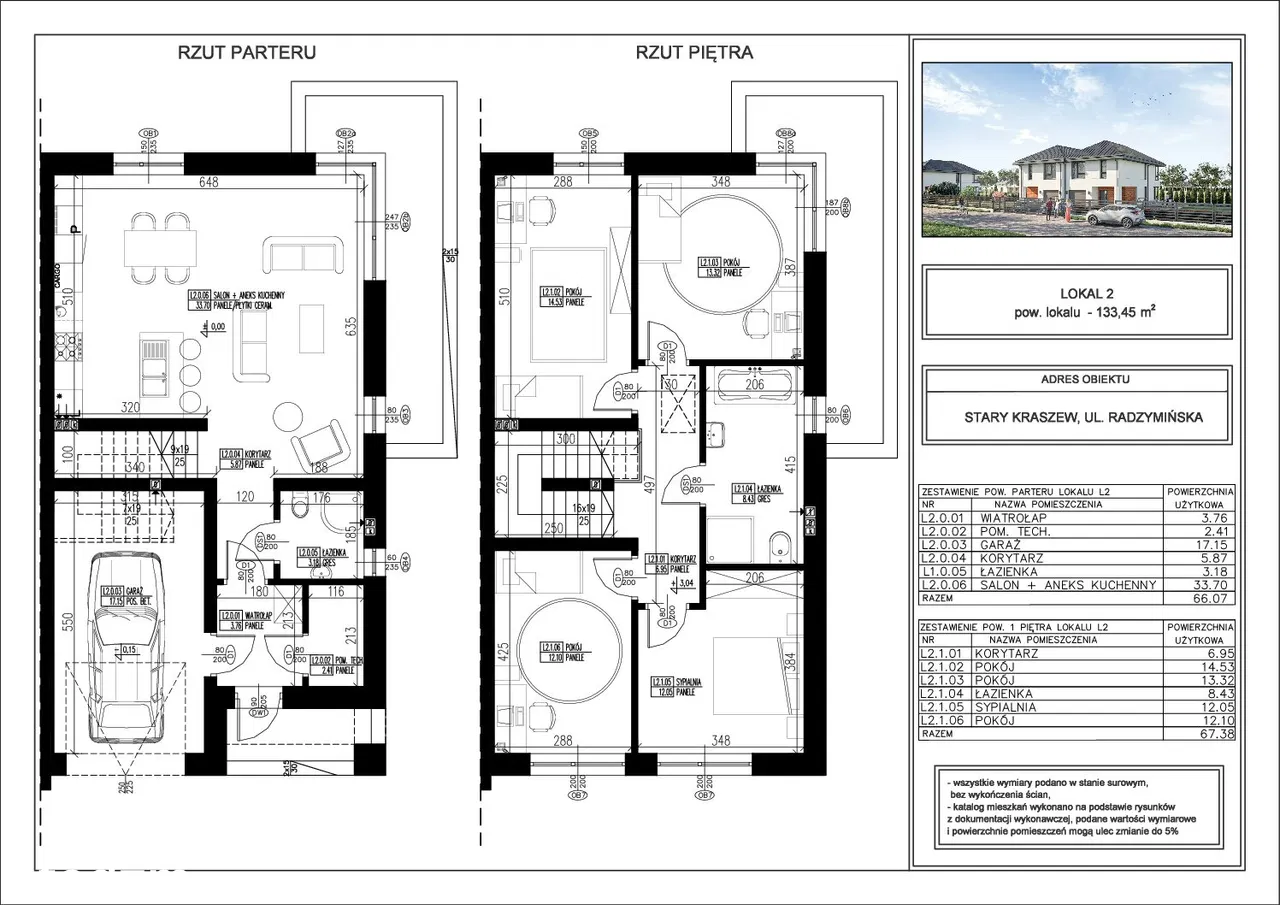 Inwestycja stworzona z myślą o komforcie, wysokim standardzie życia. 133.45 m²