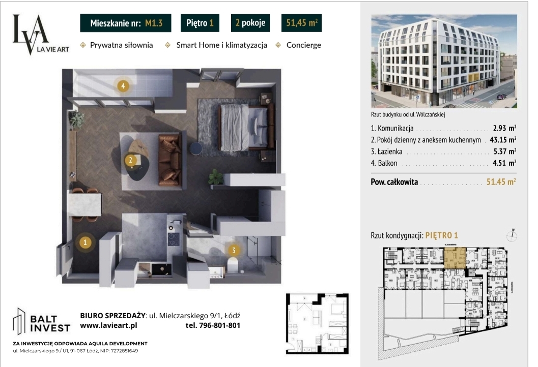 Luksusowy apartament inwestycyjny | Idealny pod najem premium | La Vie Art