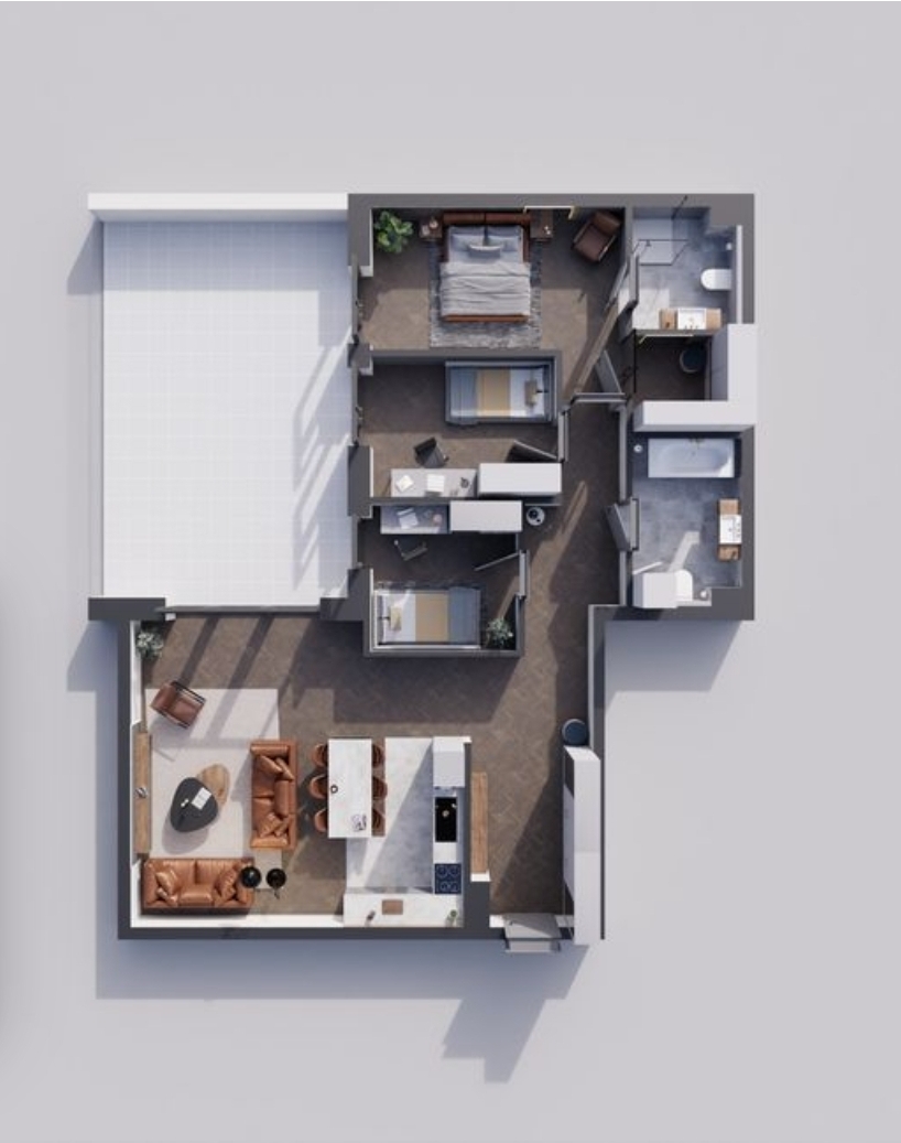 APARTAMENT KLASY PREMIUM | LA VIE ART | 107,30 m² | TARAS 39,59 m²