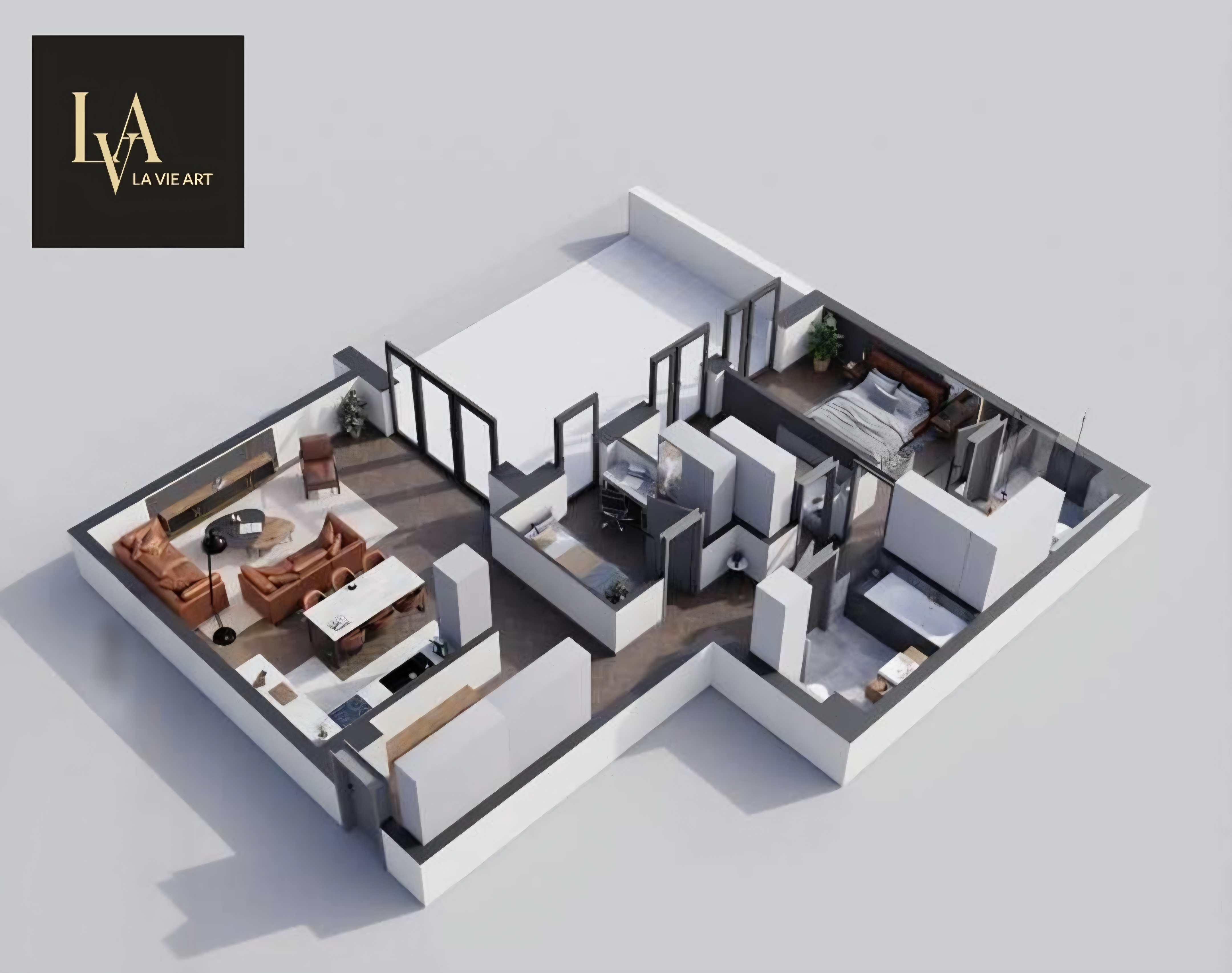 APARTAMENT KLASY PREMIUM | LA VIE ART | 107,30 m² | TARAS 39,59 m²