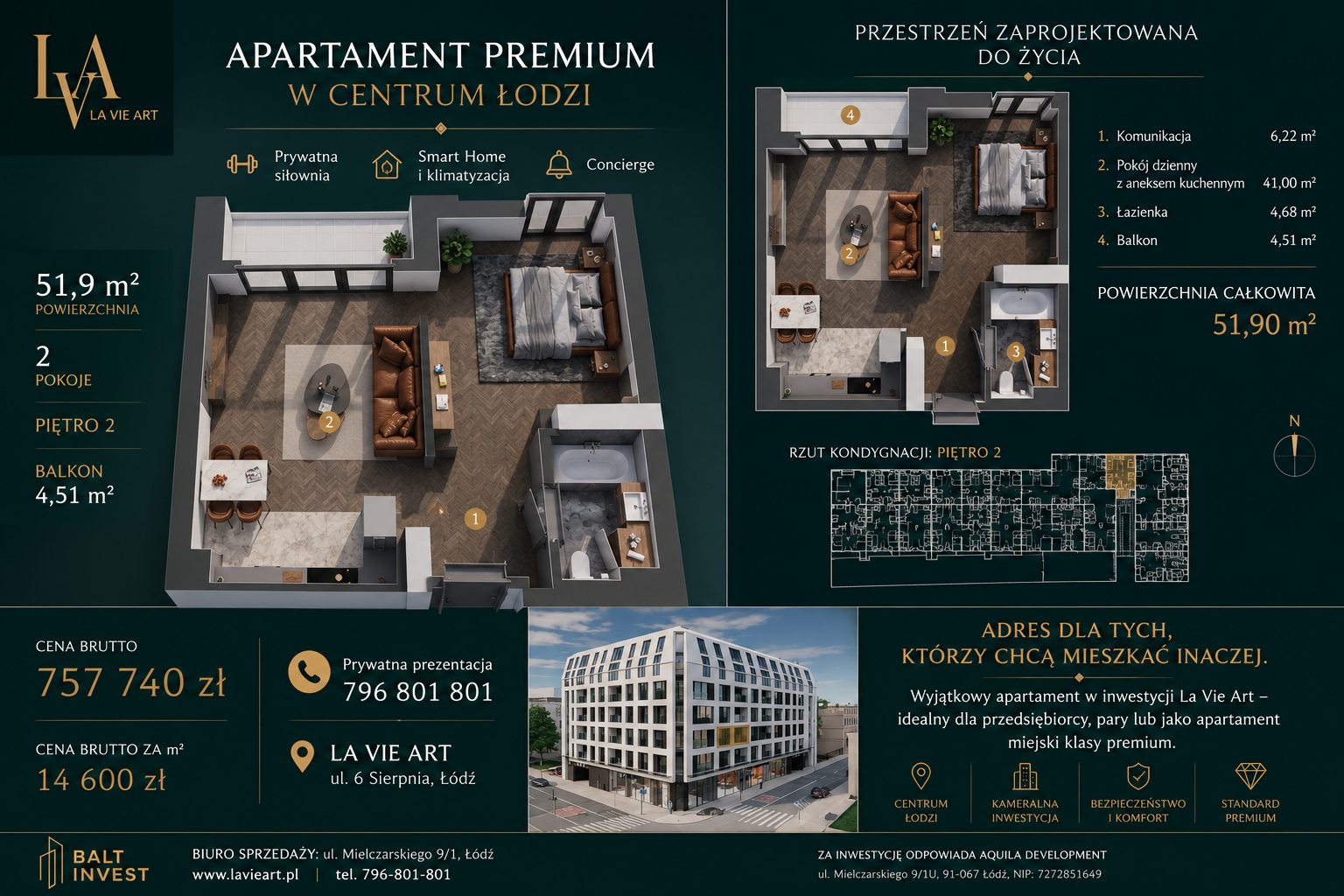 Prywatny apartament premium w Centrum Łodzi