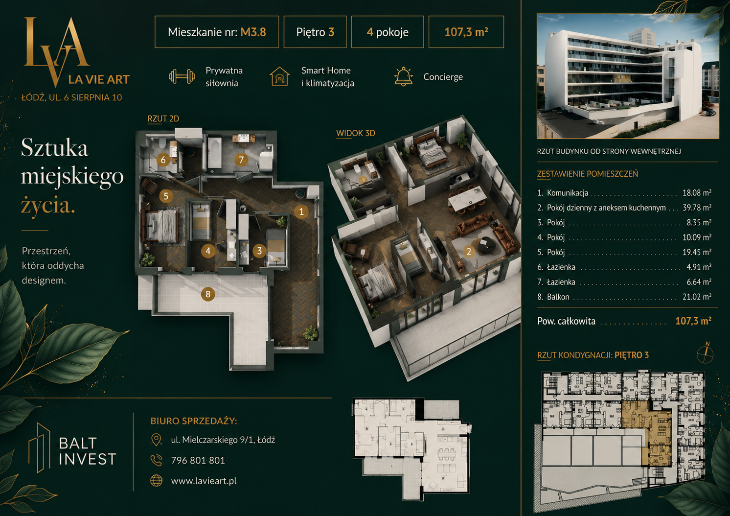 PRZESTRZEŃ, KTÓRA DEFINIUJE NOWY WYMIAR CODZIENNOŚCI | APARTAMENT PREMIUM LA VIE ART