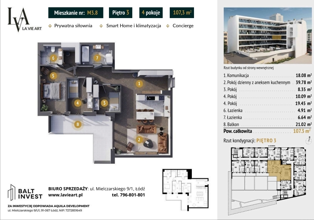 PRZESTRZEŃ, KTÓRA DEFINIUJE NOWY WYMIAR CODZIENNOŚCI | APARTAMENT PREMIUM LA VIE ART
