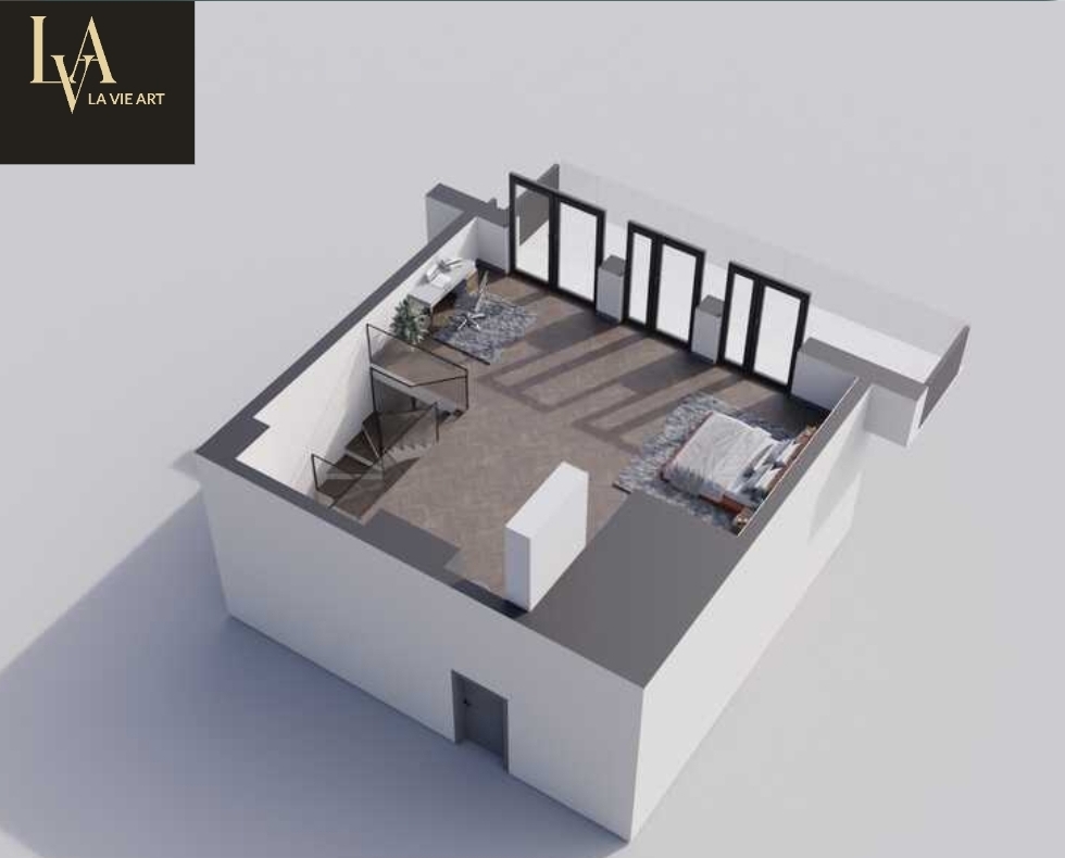 APARTAMENT DWUPOZIOMOWY Z ANTRESOLĄ – 97,39 m² LUKSUSOWEJ PRZESTRZENI