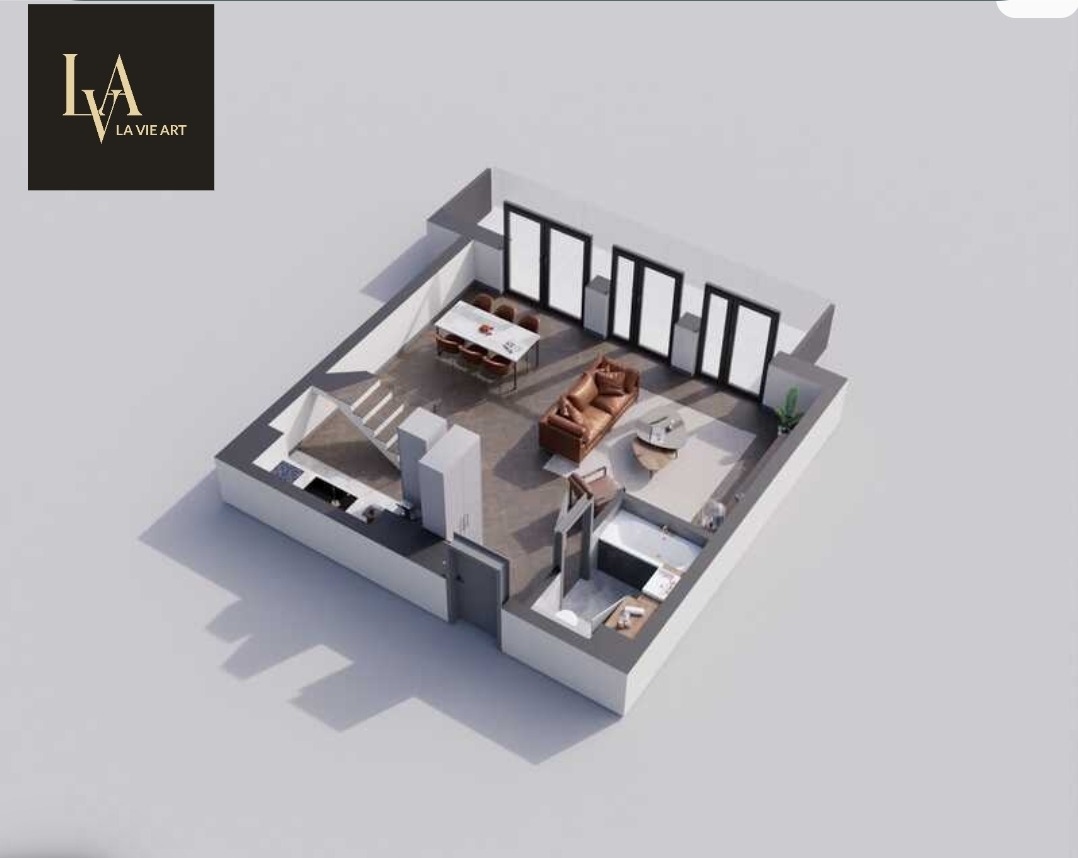APARTAMENT DWUPOZIOMOWY Z ANTRESOLĄ – 97,39 m² LUKSUSOWEJ PRZESTRZENI