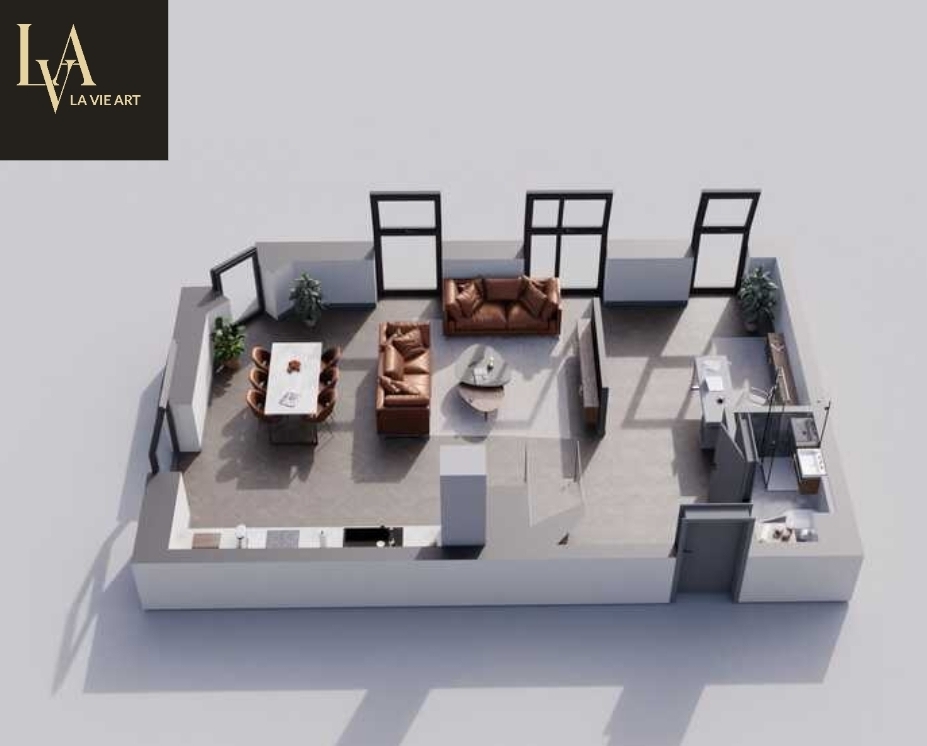 Elegancja, przestrzeń i nowoczesny design w prestiżowym wydaniu. Dwupoziomowy apartament premium z antresolą | La Vie Art | Łódź | 97,15 m²