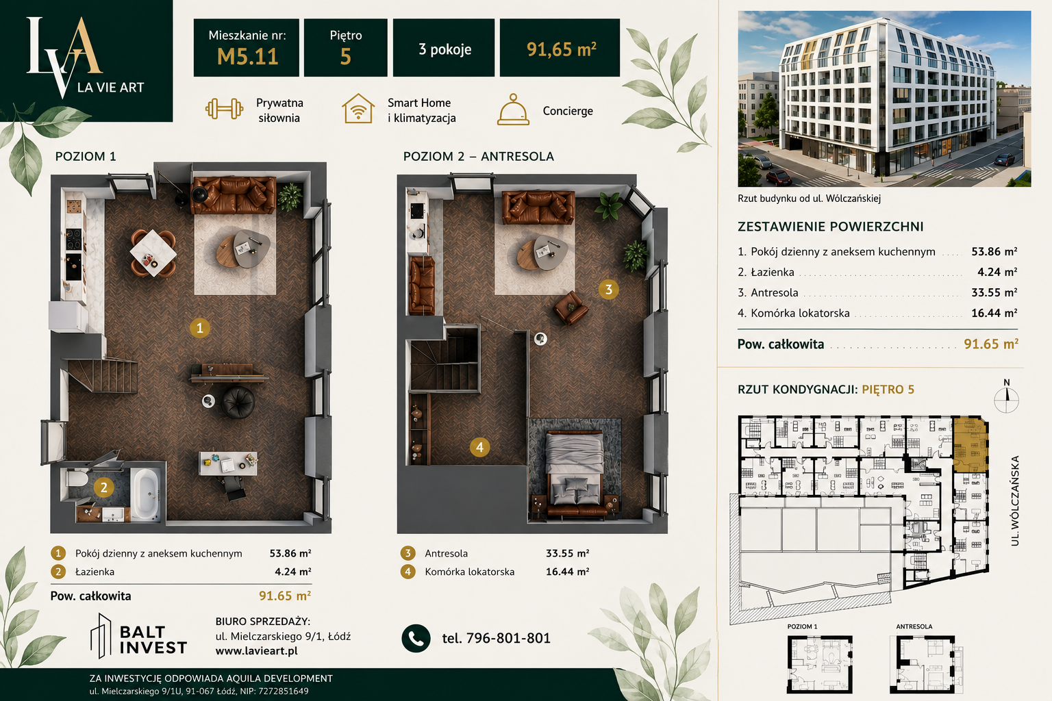 APARTAMENT PREMIUM Z ANTRESOLĄ | LA VIE ART | CENTRUM ŁODZI ✨ Niektóre nieruchomości po prostu się ogląda.
